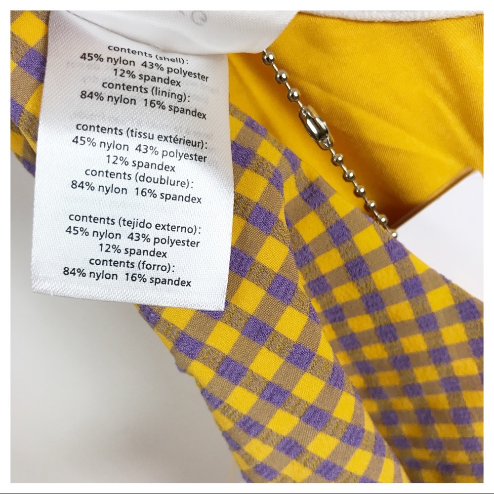 WeWoreWhat Gingham One Piece in Yellow and White - Picture 9 of 11